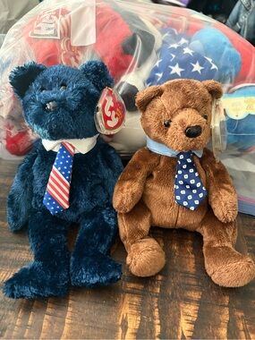 Ty Beanie Babies Hero & Pops
